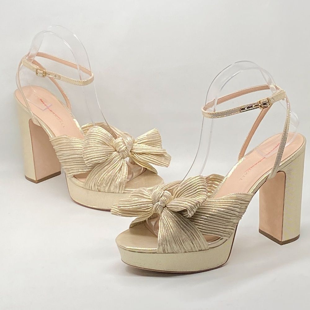 Loeffler Randall Natalia Pleated Platform Sandals size 8